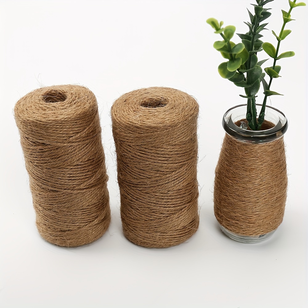 1pc Natural Jute Twine 328ft/100m Long Twine For Crafts Gift Wrapping  Packing Gardening Crochet Knitting Macrame Decor Wedding Decor Hanging Tags  (Bro