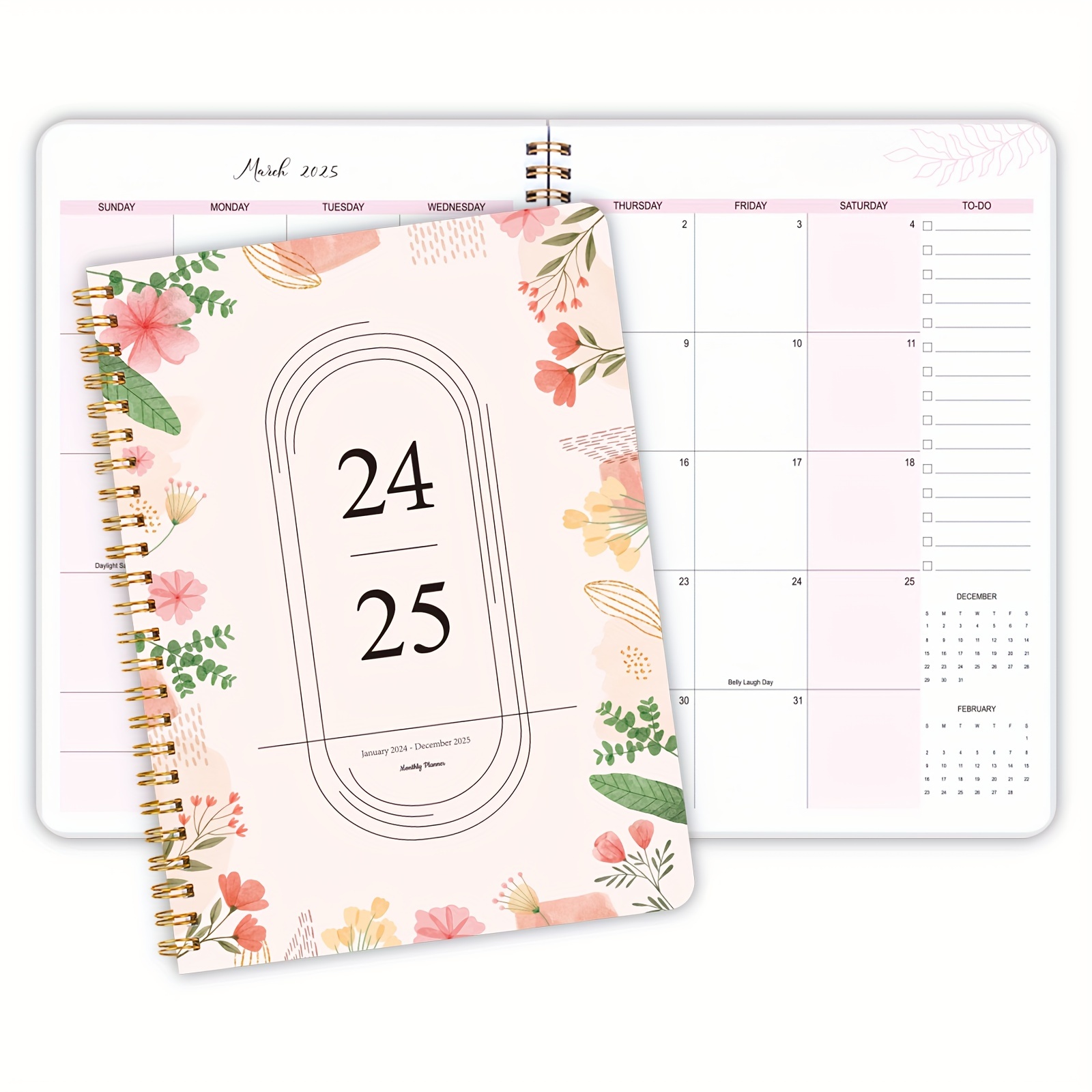Jan 2024 Dec 2025 Weekly Monthly Planner Notebook Two Years - Temu