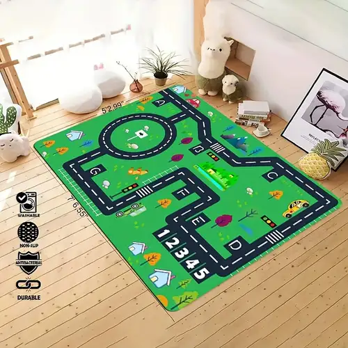 Tappeto Rotondo per bambini Mappa del Mondo ø 140 cm (2 Colori) - Arredo  per la casa