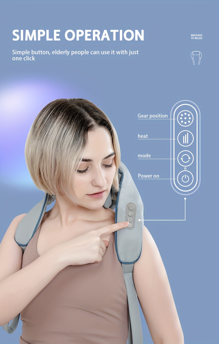 Neck And Shoulder Massager Kneading Massager Neck Massager - Temu