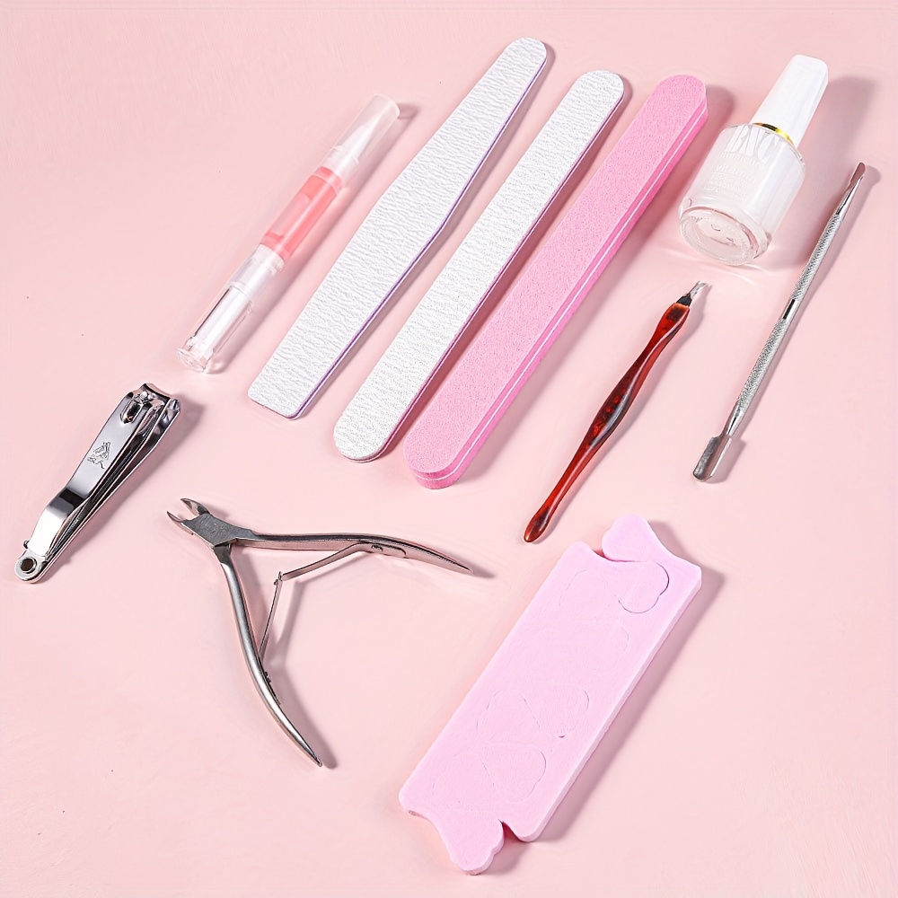 Crystal Nail File Kit Professional Nail Care Tool Acrylic - Temu