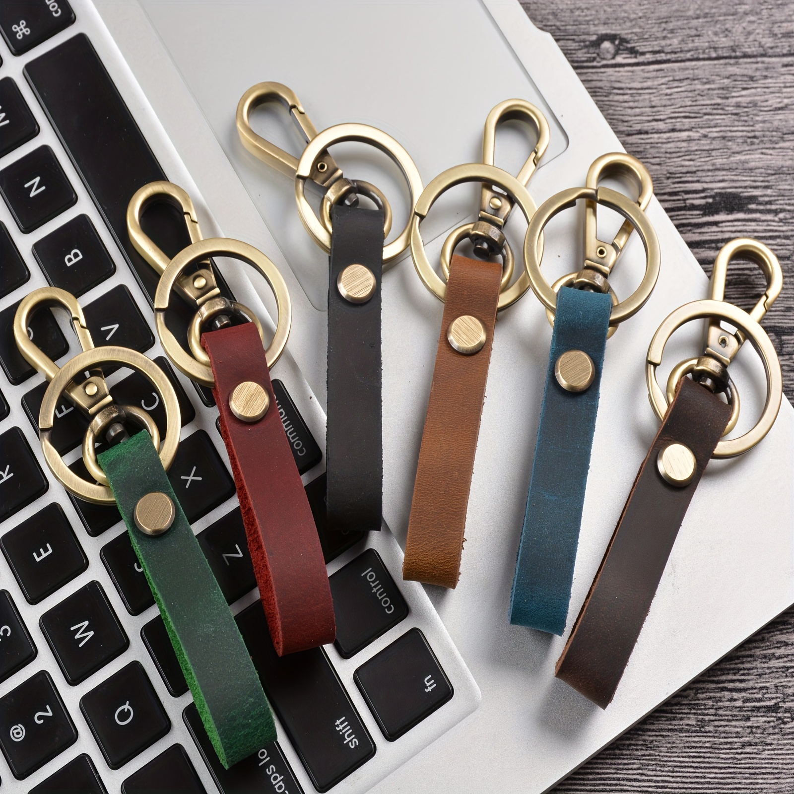 Leather Valet Keychain Leather Key Chain With Belt Loop Clip For Keys -  Temu Italy