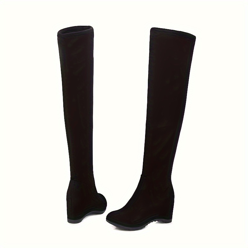 Slim Over The Knee Stretch Socks Boots Long Boots Woman Anti-slip Platform  Shoes