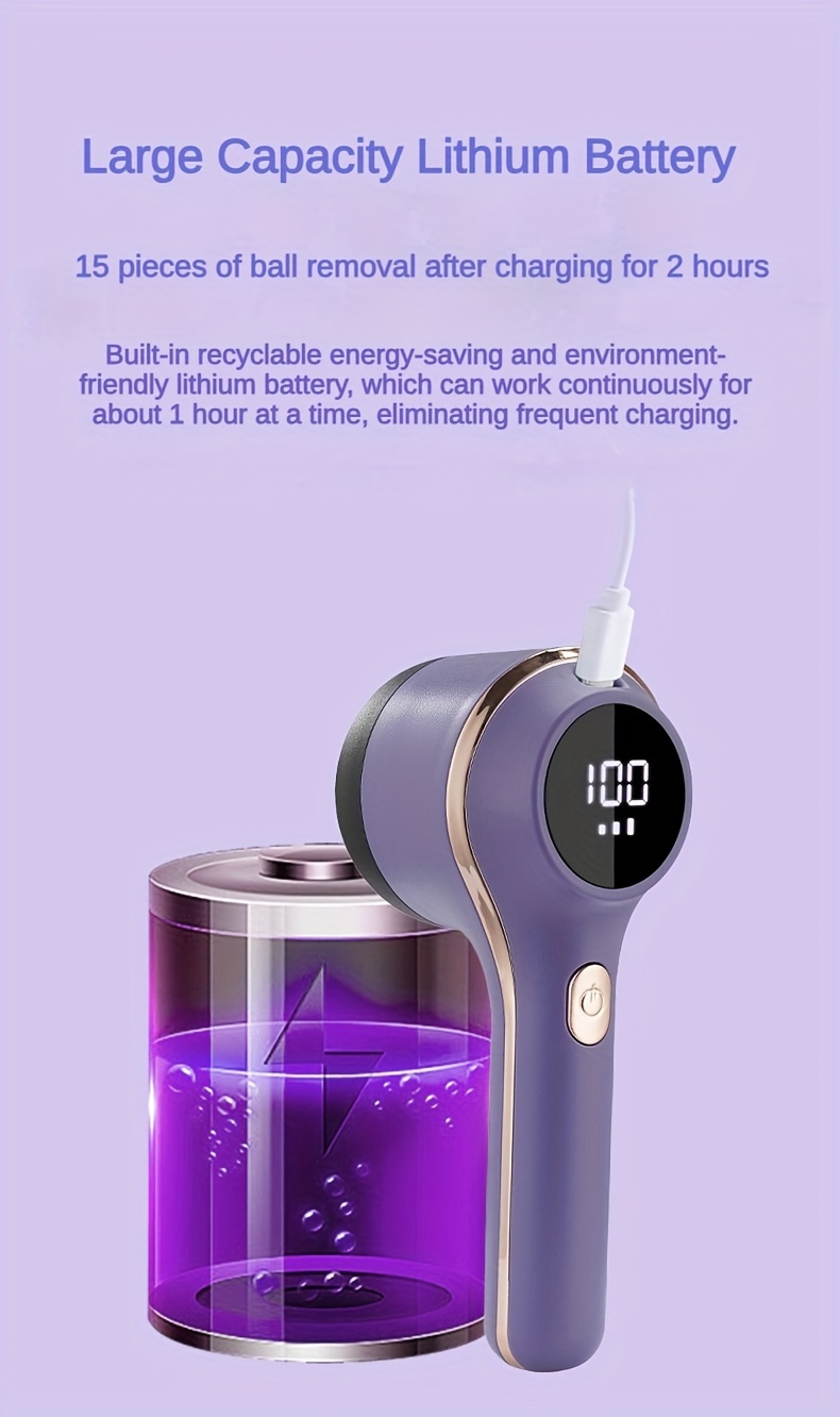 Dreamhigh® Maquina Quitar Bolitas Ropa, 1200mAh Quita Pelusas para Ropa  Electrico con Pantalla LED, Carga por USB, Quita Bolas de la Ropa con 3  Velocidades Ajustables para Ropas y Muebles : 