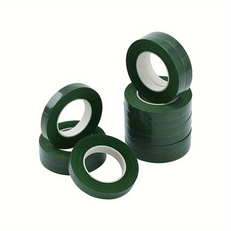 Green Diy Handmade Tape Green Adhesive Tape Floral Tape Wire - Temu