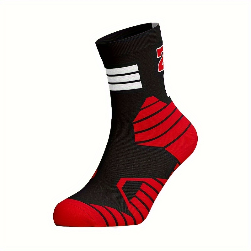 Basketball Socks Mid calf Thick Cushion Crew Socks Men Women Boys
