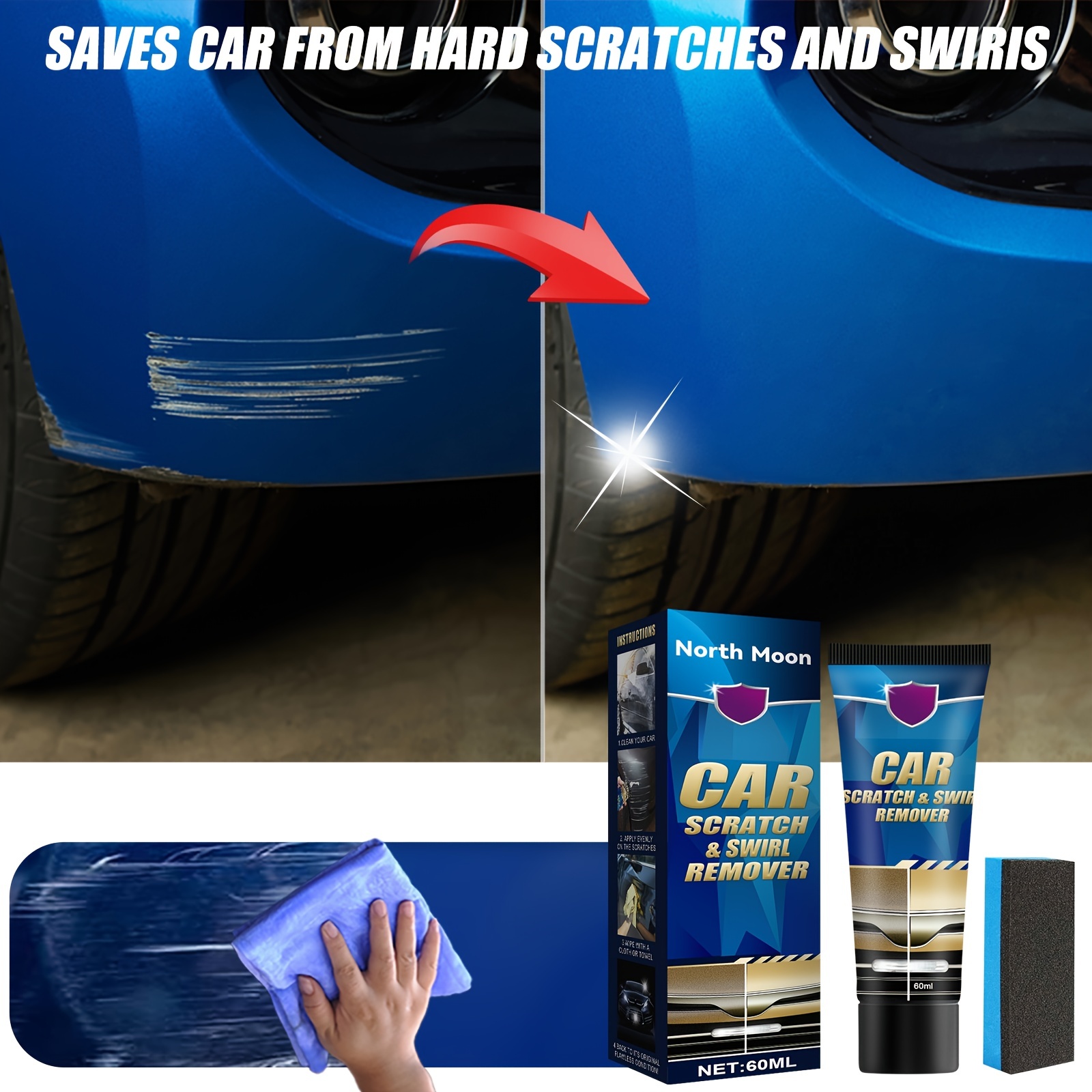 Car Scratch Wax Car Scratch Repair Magic Paint Scratch Wax - Temu