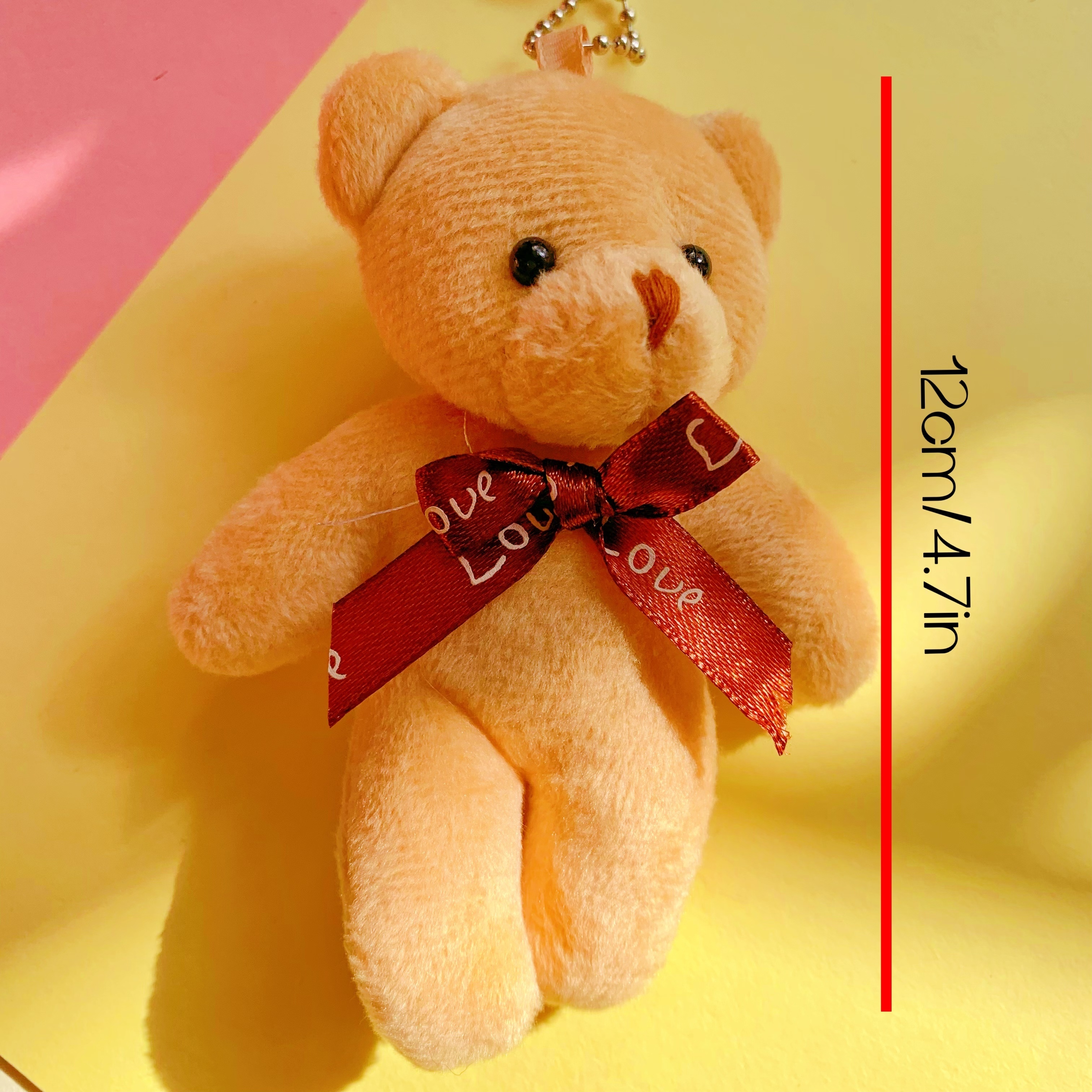 Cartoon Resin Bow Tie Bear Doll Keychain Fashion Cute Bear Keyring