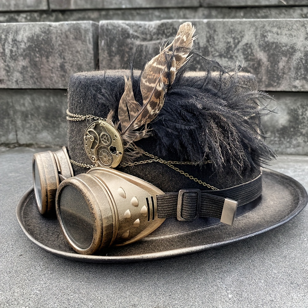 Sombrero de pirata de plumas para hombre y mujer, gorros de lana de la  corte real, accesorios de vestir, gorra de fiesta de disfraces y Halloween