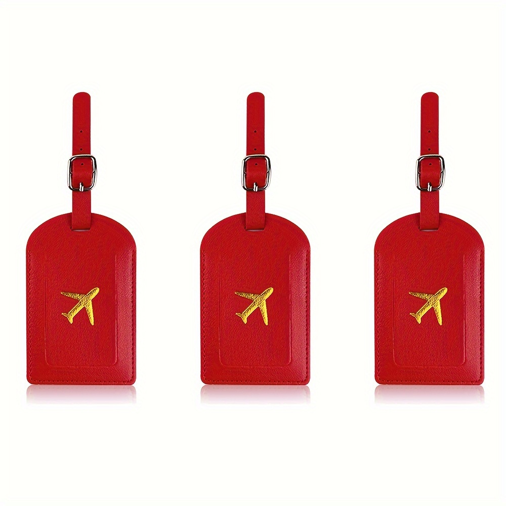 Luggage Tags Premium Pu Leather Luggage Tags Privacy - Temu Philippines