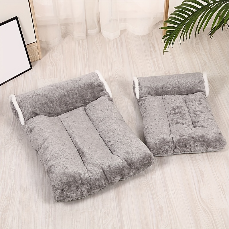 Plush Dog Bed Nest with Pillow - Cozy Pet Sleeping Pad