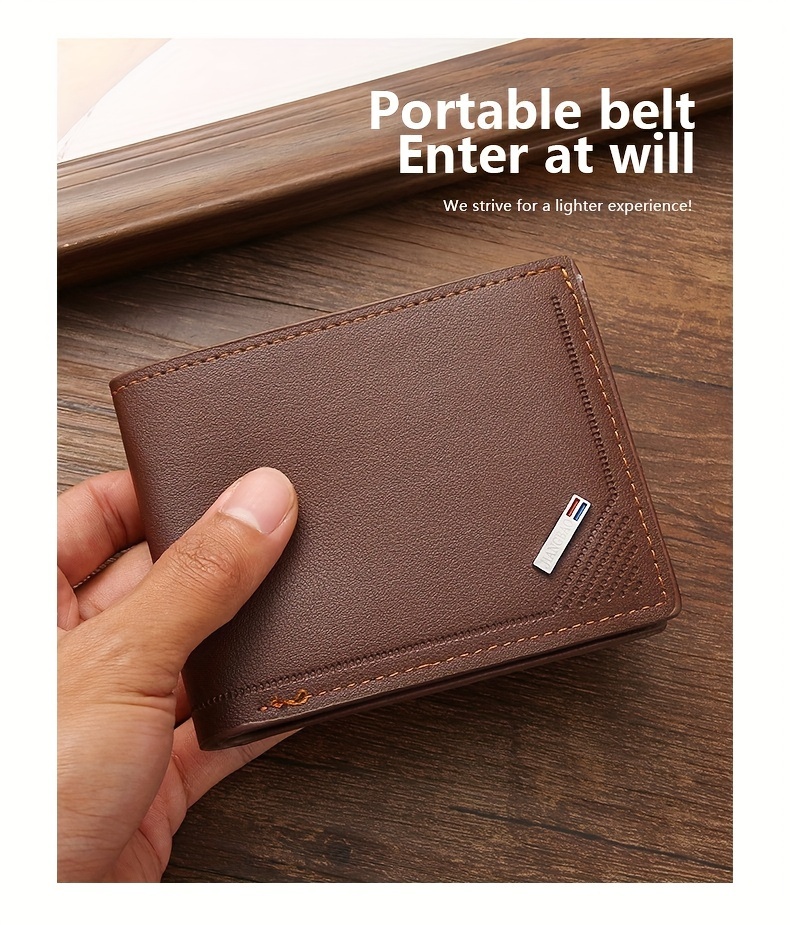 Billetera de Negocios Horizontal para Hombres de Gran Capacidad con Múltiples Ranuras - Diseño Suave, Espacioso y Elegante - Ideal para Uso Diario y Viajes
