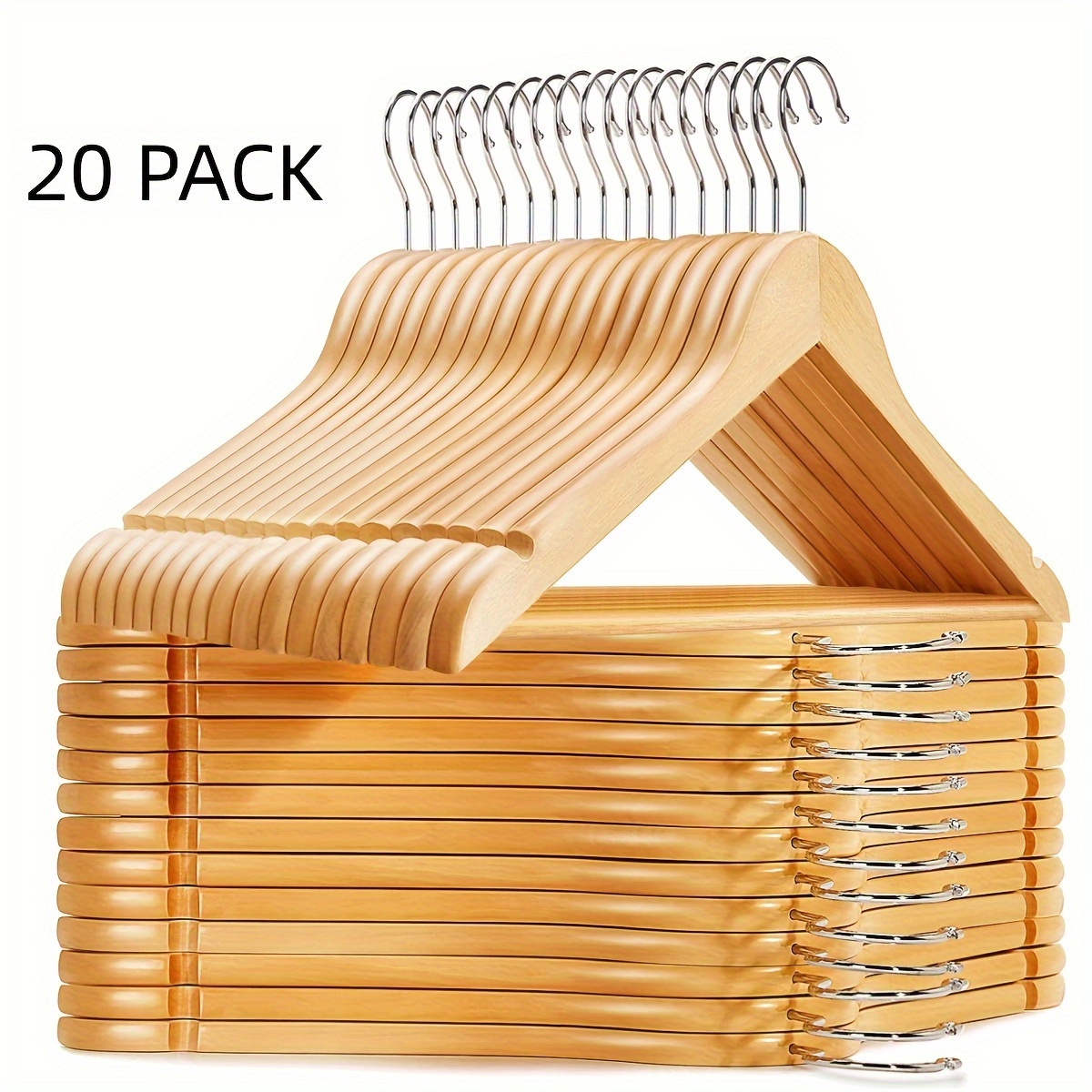 Non-slip Wooden Clothes Hangers Withe Grooves, Solid Wood Drying Rack For  Wardrobes, Bedrooms, Clothing Stores, Anti-deformation Traceless Standard  Hangers, Household Space Saving Storage Organizer For Bedroom, Bathroom,  Closet, Wardrobe, Home - Temu