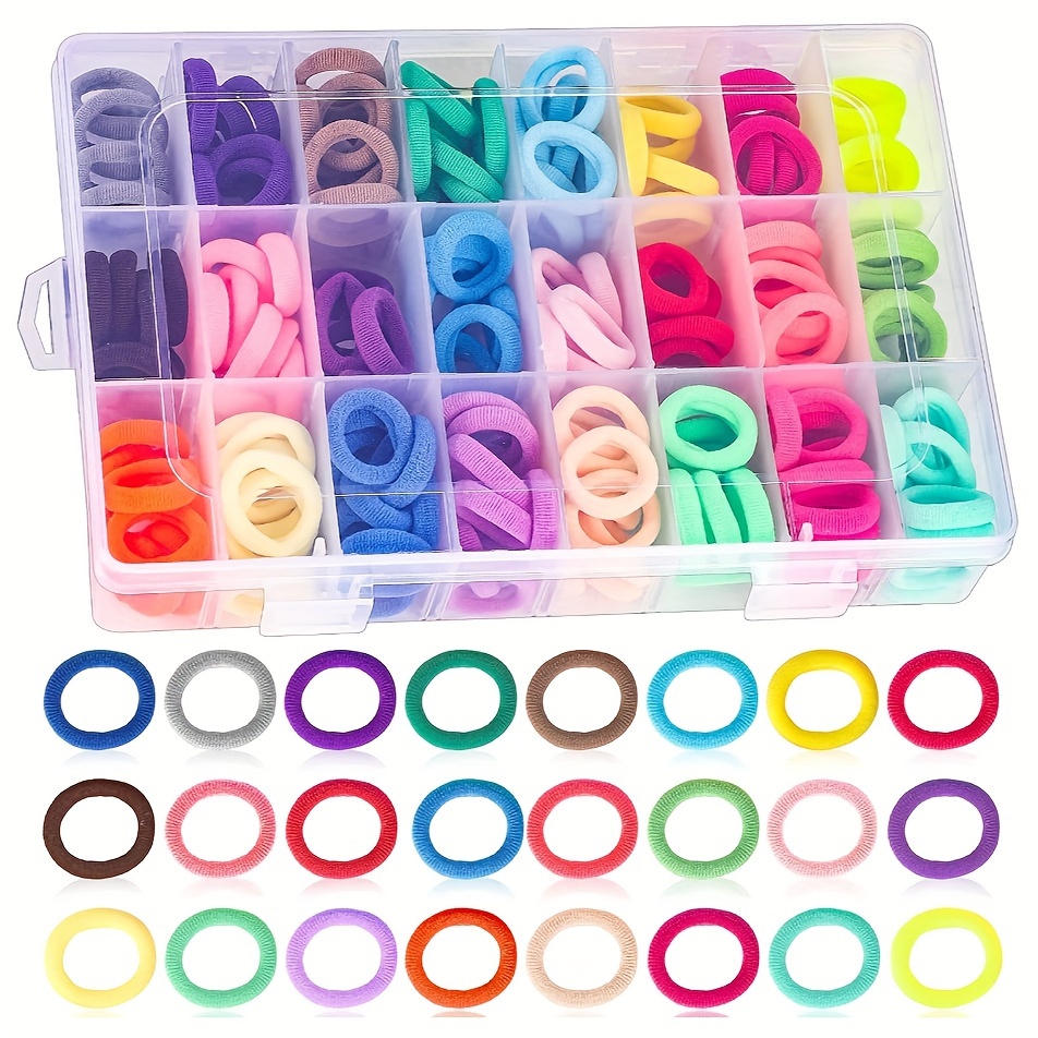 100pcs Multiple Color Mixed Mini Rubber Band Hair Rope Children's Headwear Accessories,Hair Products,Temu