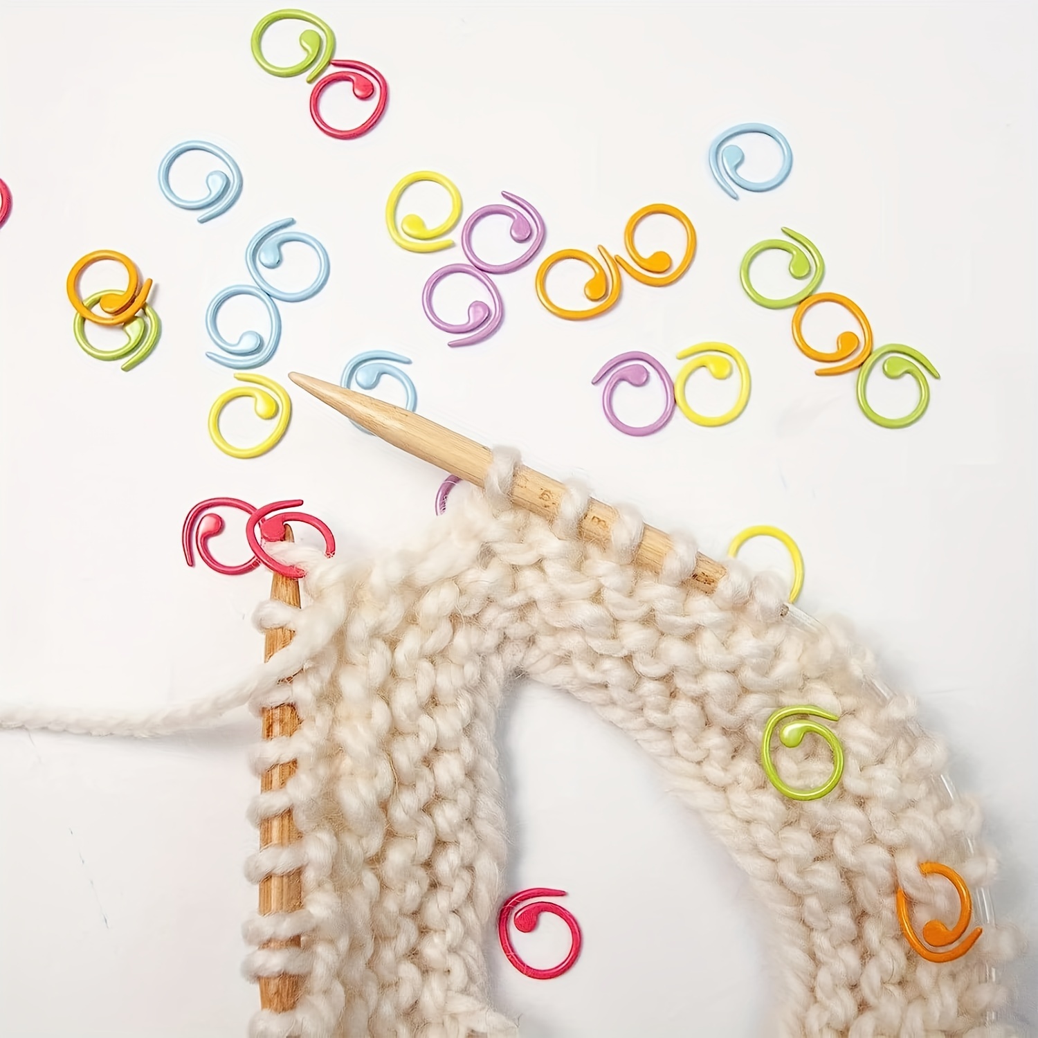 Acheter Marqueurs de points de tricot en alliage à base de Zinc, 30 pièces,  spirale, marqueur peint multicolore, boucle, verrouillage de point de  Crochet, Clip d'aiguille à tricoter