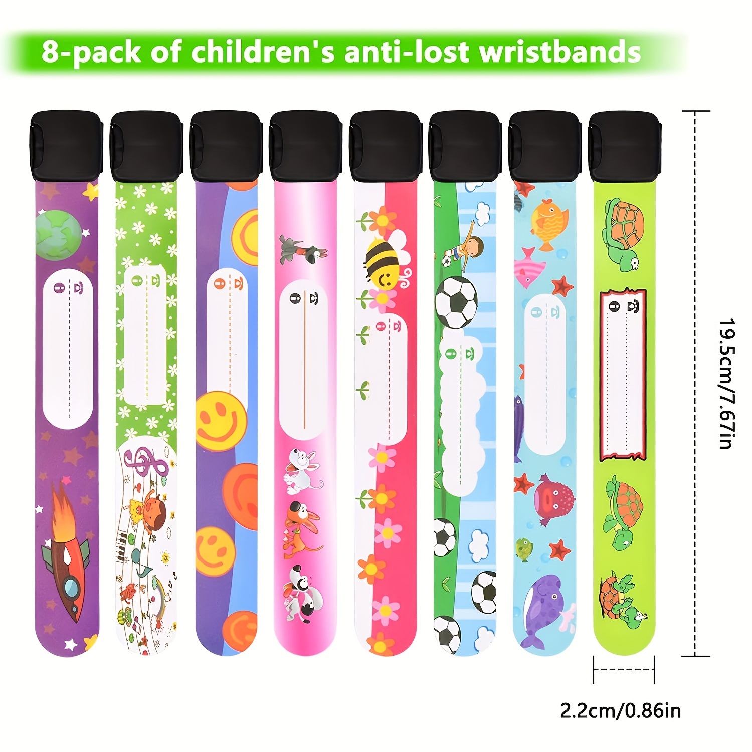 Clyhon Notfall-Armband für Kinder & Marker, 12 Stück Sicherheits ID Armband  + Marker Anti verloren Notfallarmband Wasserdichtes Wiederverwendbares für  Jungen Mädchen Kleinkind Baby : : Baby