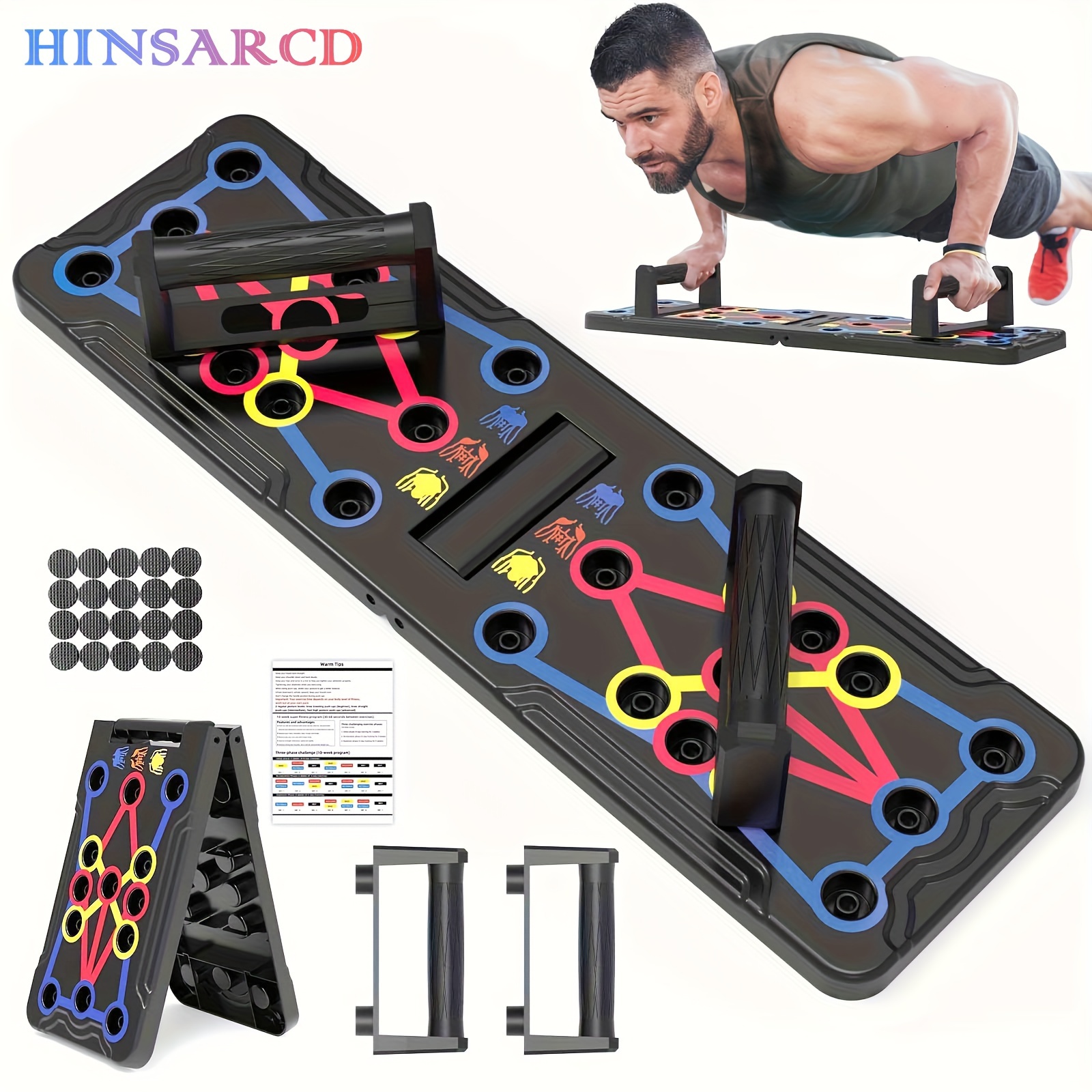 

Push Up Board, Foldable Multi-functional 20-in-1 Push Up Board, Chest Muscle Exercise Equipment For Men Women Fitness Training