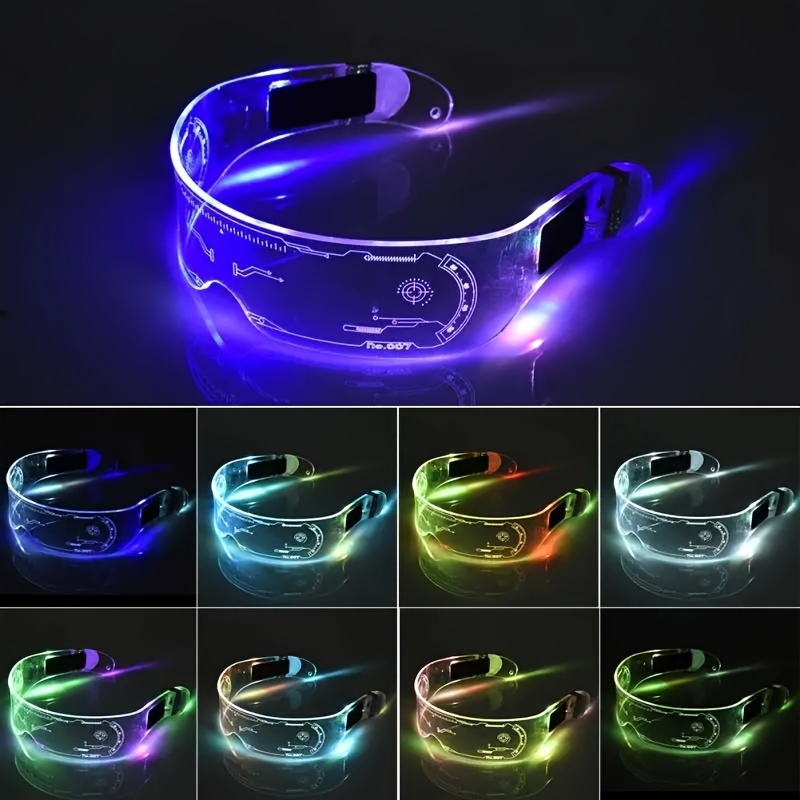 Gafas LED Luminosas Glow Futuristas Multicolor Perfecto para uso