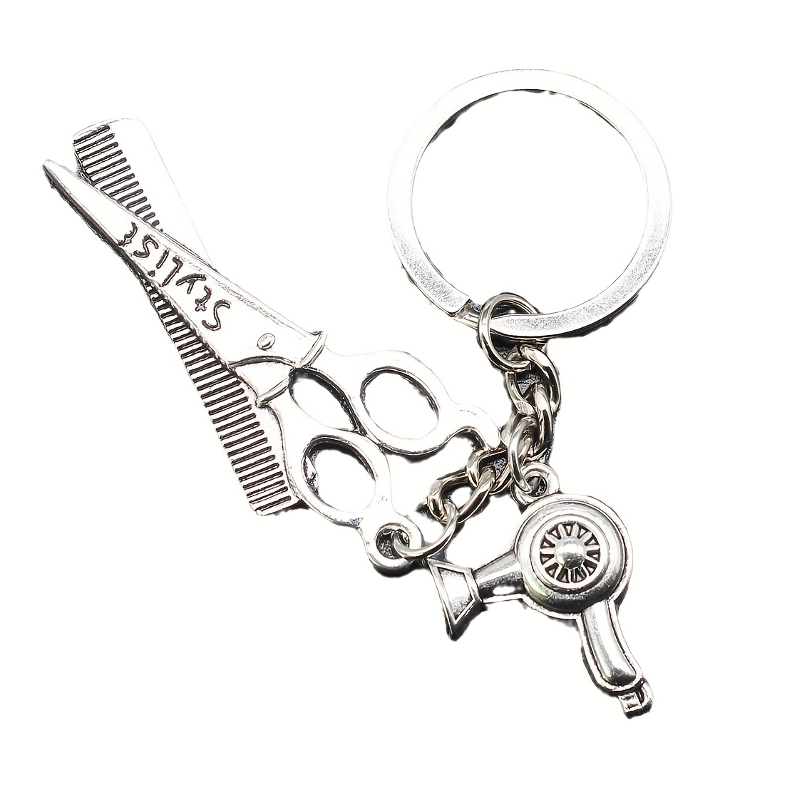 Fashionable Exaggerated Unique Keychain Men Hairdresser's - Temu