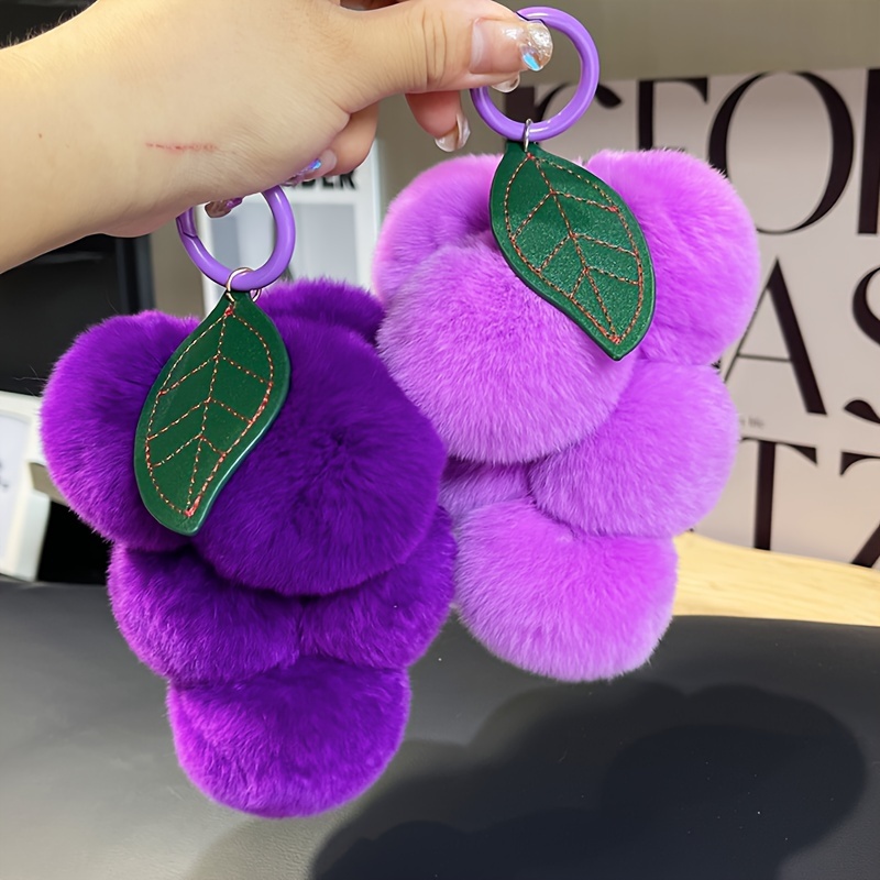 1pc Moon Shaped Plush Doll Keychain For Backpack, Car, Toy Decoration