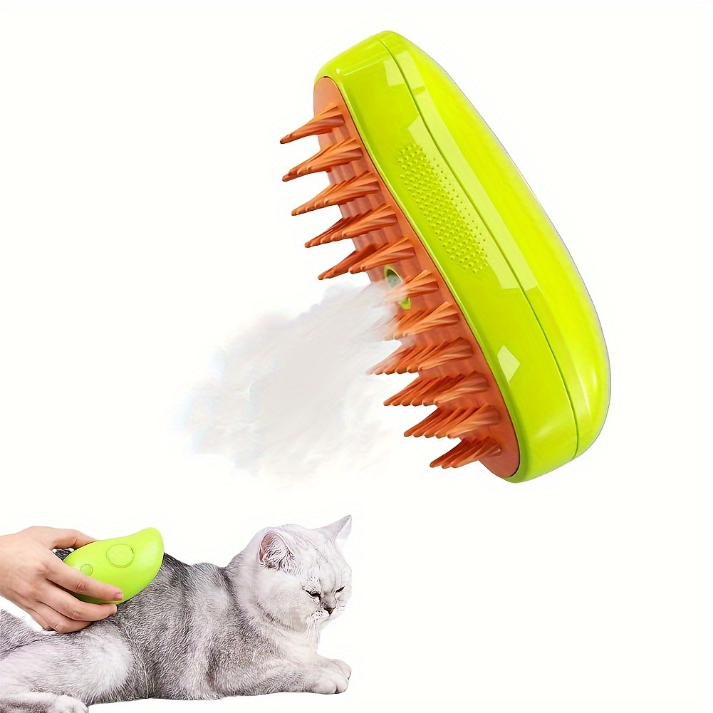 Steamy Cat Brush 3 In1 Cat Steamy Brush Self Cleaning Steam - Temu