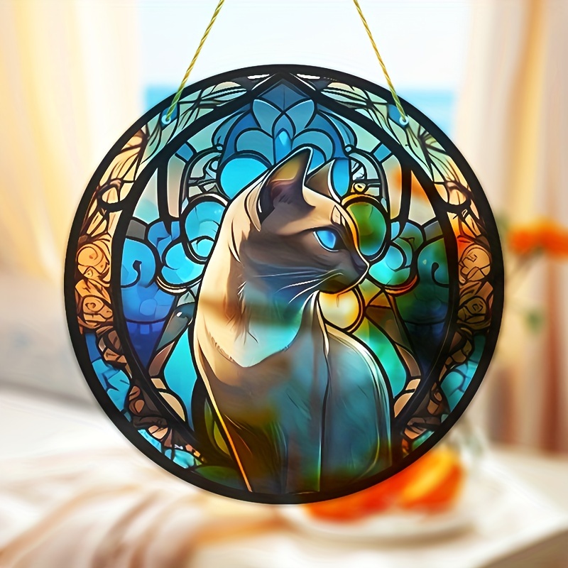猫のステンドグラス - Temu Japan