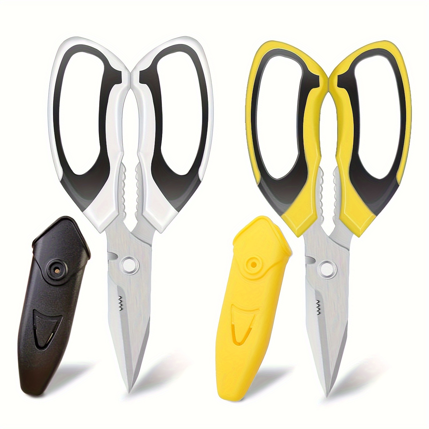 Scissors, iBayam 8 Multipurpose Scissors Bulk 3-Pack, Ultra Sharp Blade  Shears