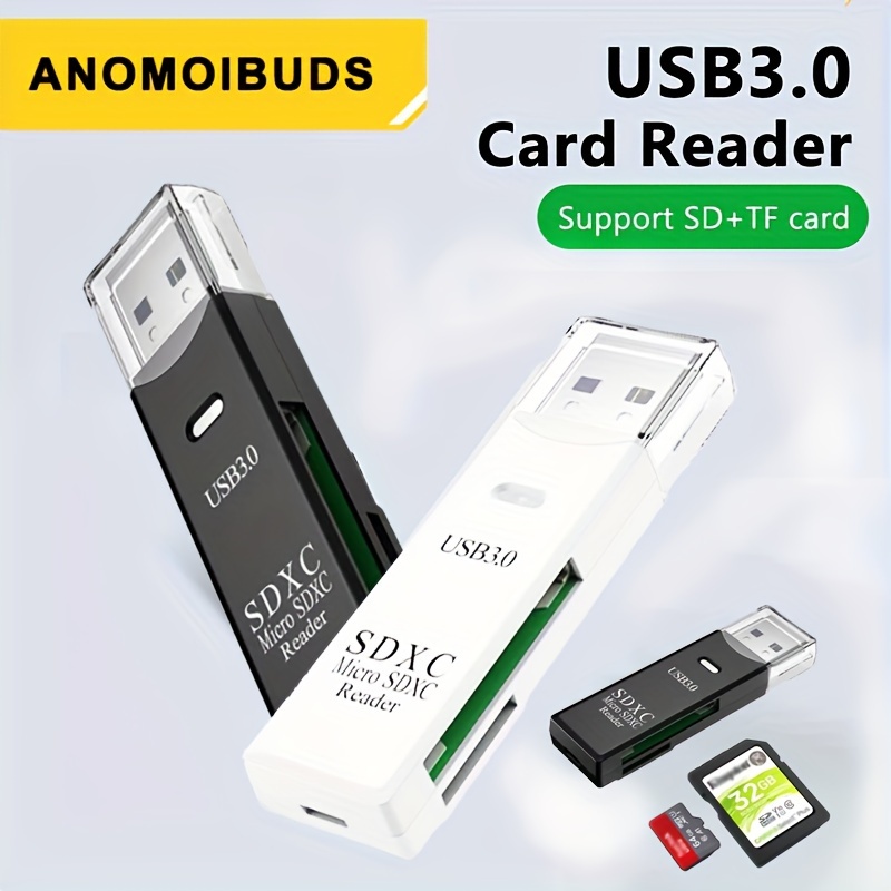 Lecteur de carte à puce de mémoire 4-en-1 USB 3.0 Adaptateur de carte Compact  Flash