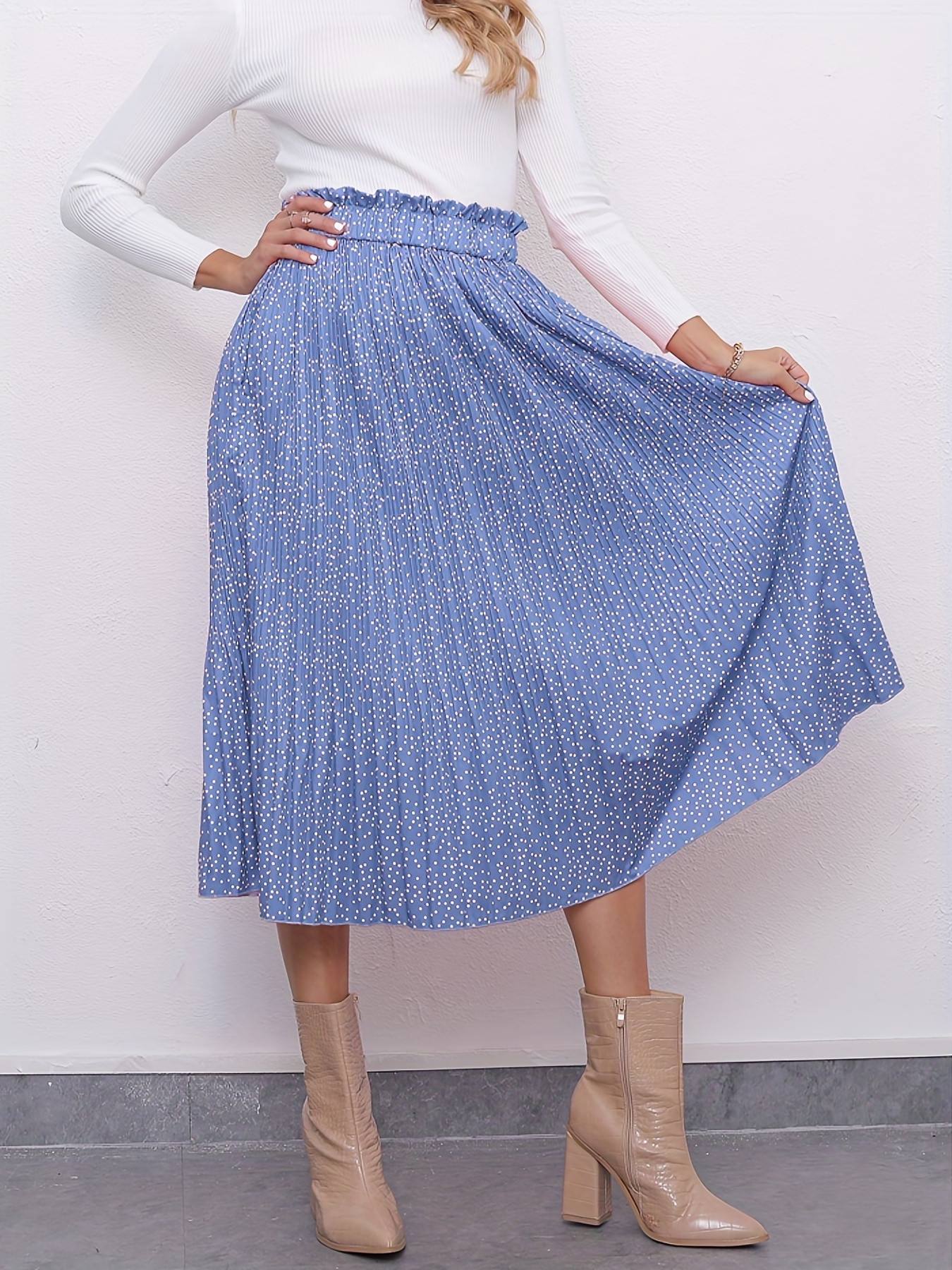 Royal blue polka outlet dot skirt