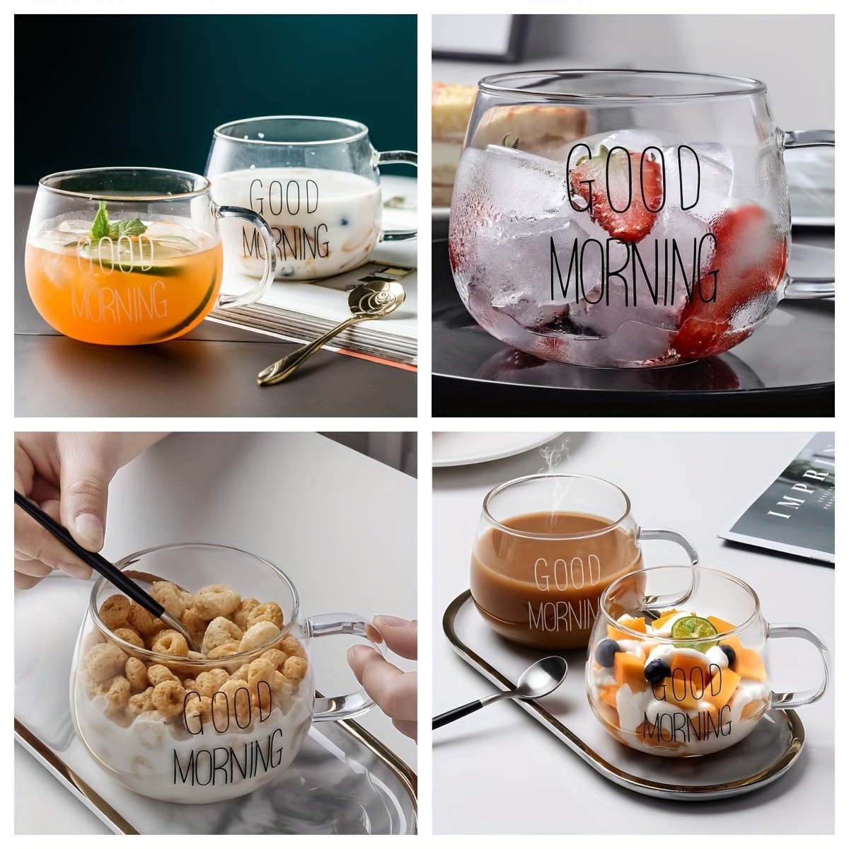 Dawn Creative Glass Cup Water Cup, Coffee Cups, Drinking Cups, Cute  Aesthetic Stuff Summer Winter Drinkware - Temu