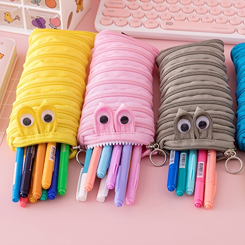 Caterpillar Pencil Bag Case Kawaii Cute Pencil Stationery - Temu