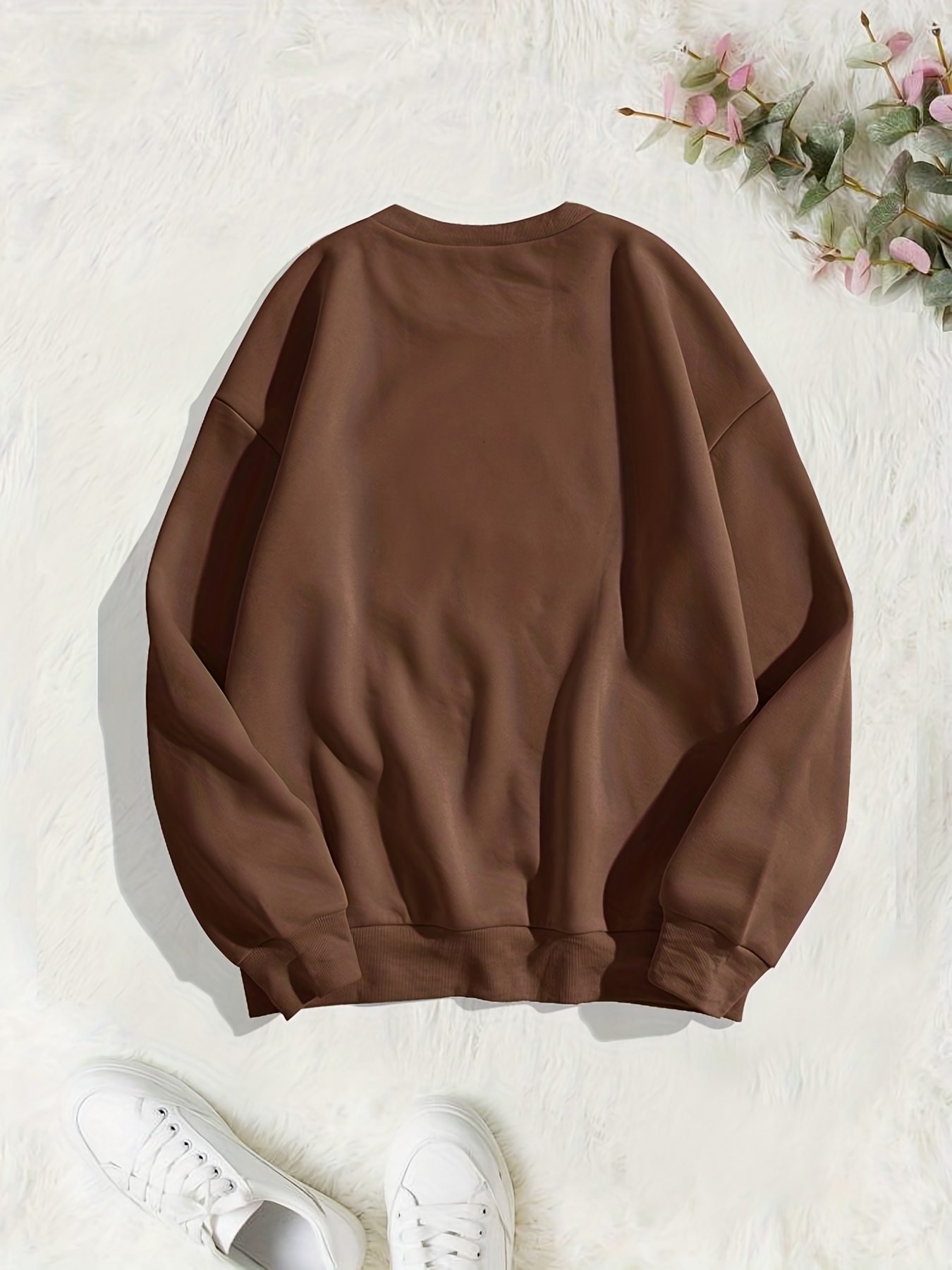 Drop Shoulder Crewneck - Brown – Hours