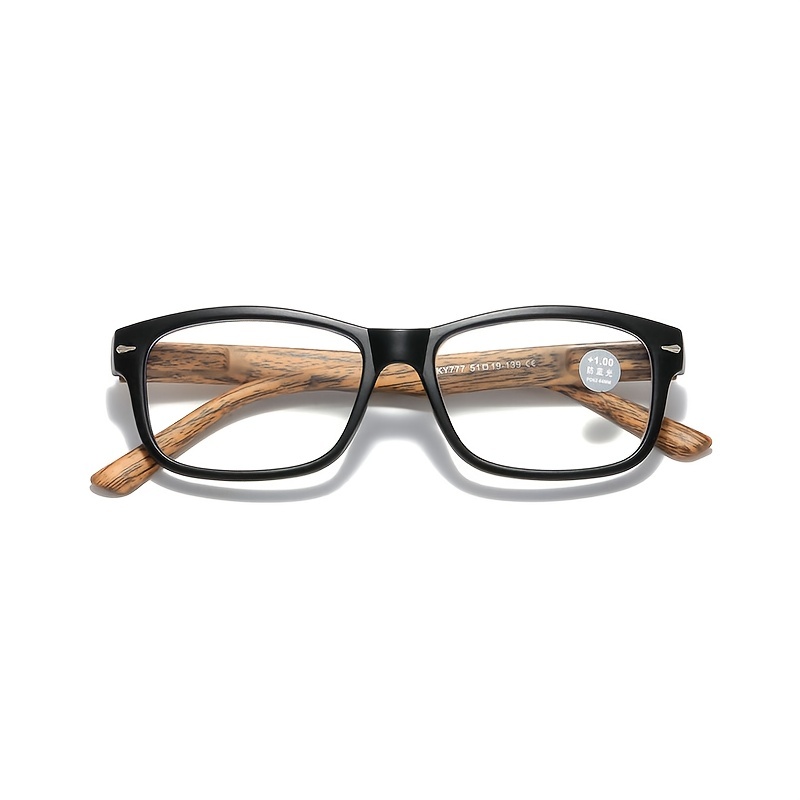 Retro Plastic Square Anti Glare Light Glasses Frame
