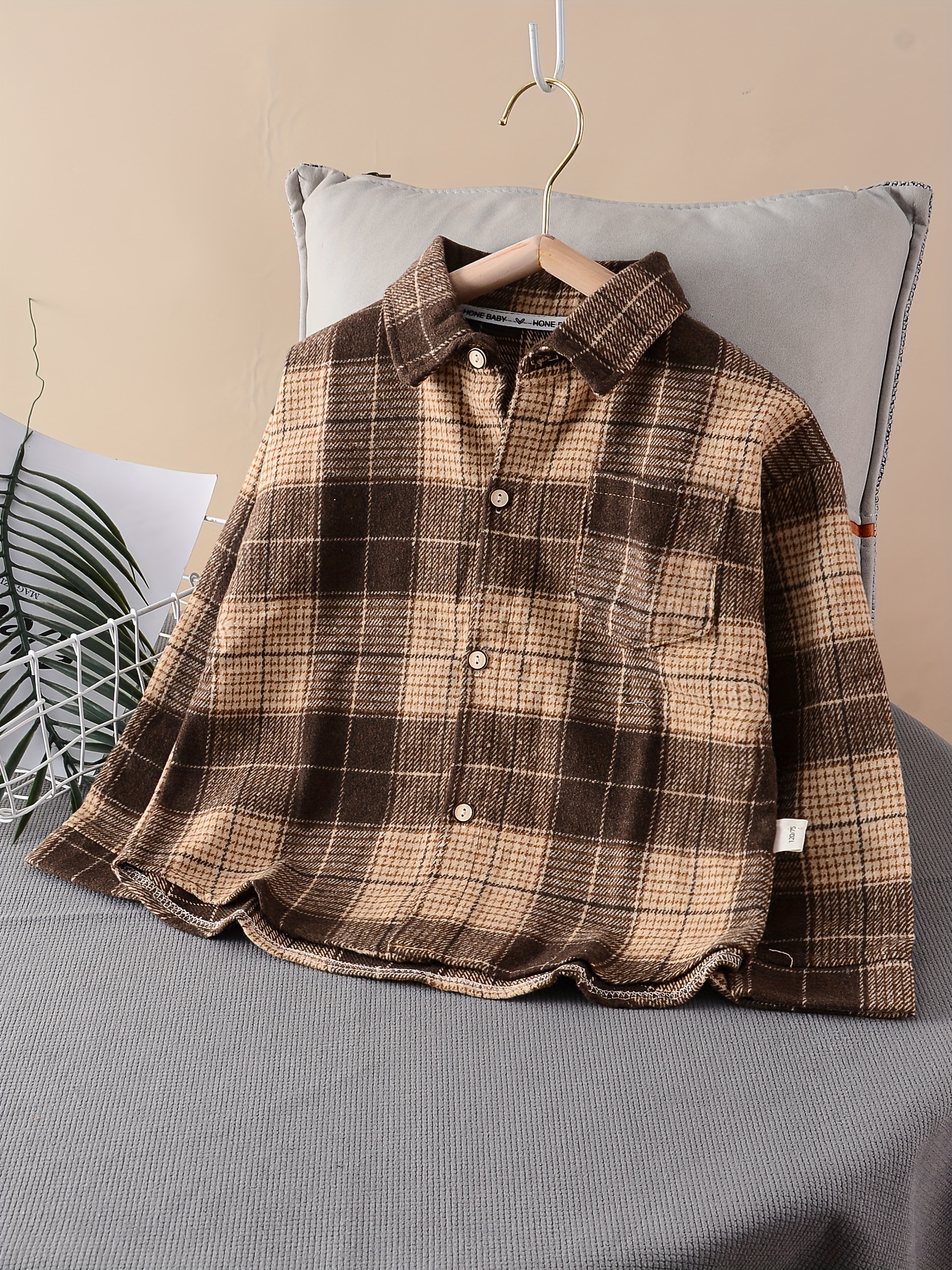 boys maroon plaid shirt