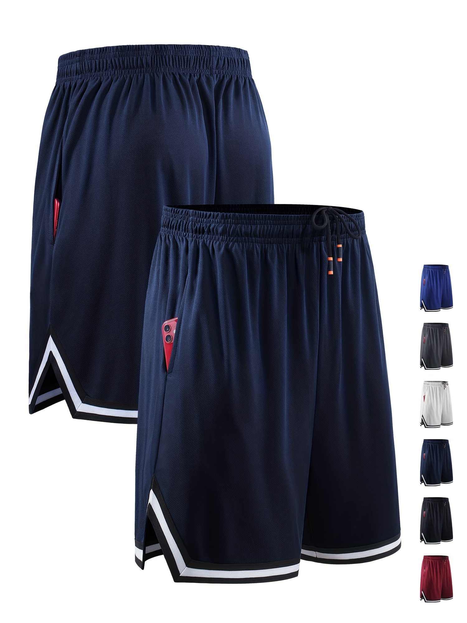 Men's NBA Basketball Shorts Large Long Pockets Baggy Retro