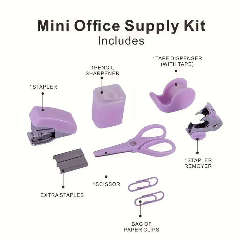Mini Stapler Set small Portable School Supplies Set includes - Temu