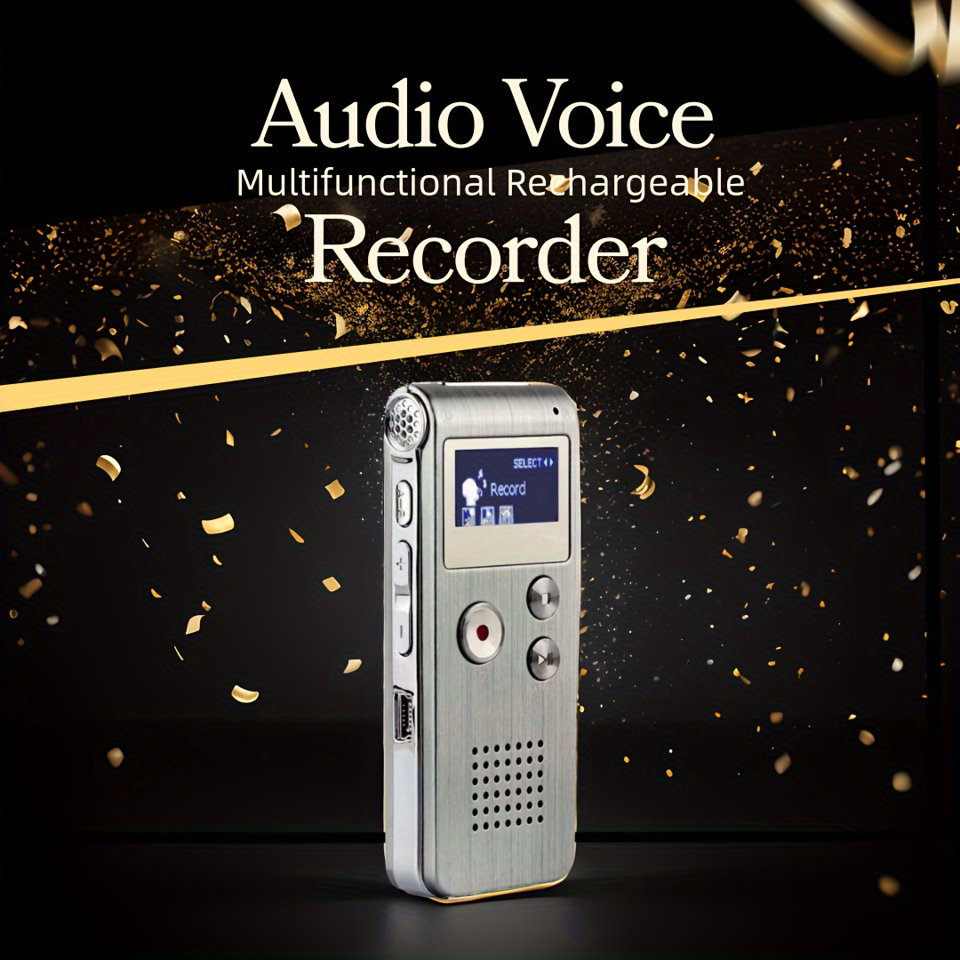 Multifuncional Grabadora De Voz De Audio Digital Recargable De 8GB 650HR  Reproductor De MP3