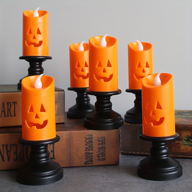 4 velas perfumadas con forma de calabaza de Acción de Gracias, velas de  calabaza de otoño, velas de calabaza naranja, velas decorativas para el  hogar