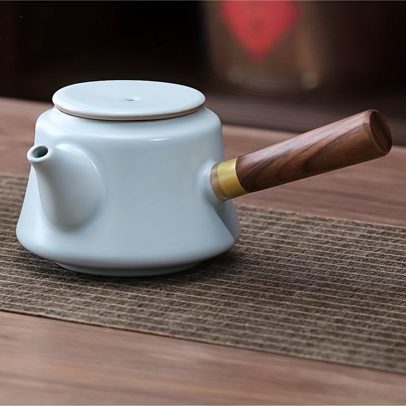 Teapot With Wood Handle Ceramic Tea Kettle Vintage Tea Pot - Temu