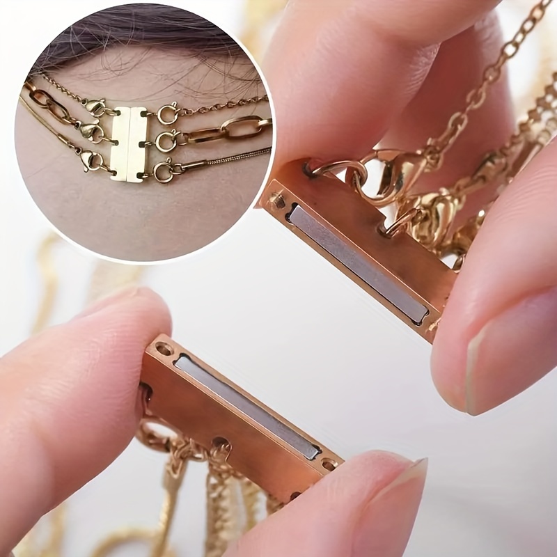 2pcs Necklace Layering Buckles Necklace Layering Clasps Necklace Clasp  Necklace Separator 