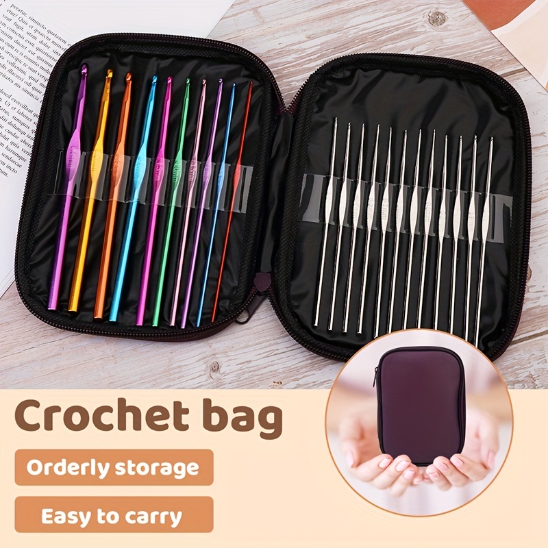 60pcs Crochet Hook Set, Crochet Needles Set With Storage Case, Ergonomic  Crochet Kit With Hand Sewing Needles, Beginner Crochet Kit For Craft Art And