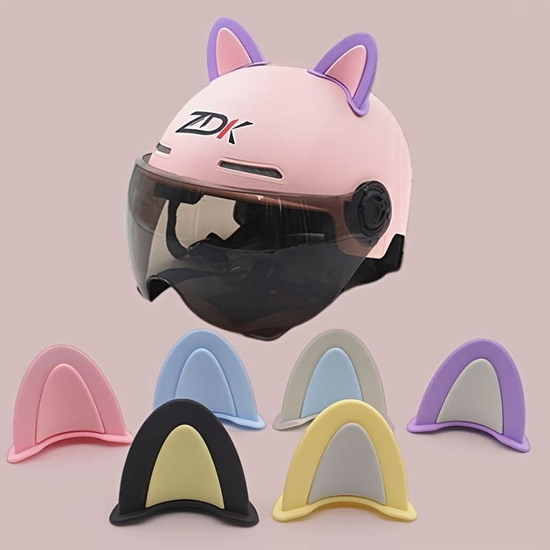 Accessoires de casque, décoration de casque en forme d'oreille de chat en  forme d'oreille de chat en peluche mignon casque de vélo de moto adapté à  toutes 