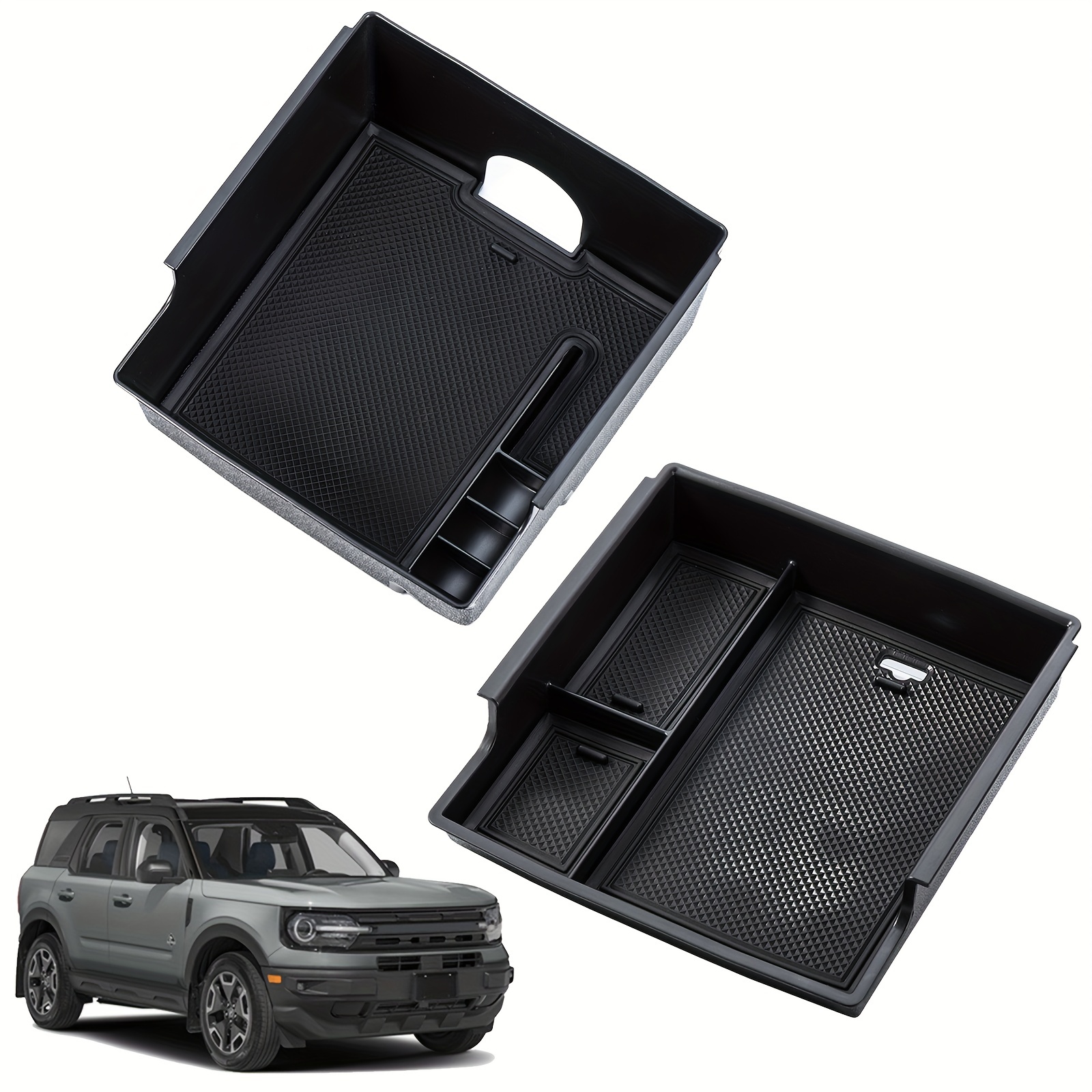 Für Ford Bronco 2021 2022 2/4 Türen Mittelkonsole Armlehne Aufbewahrungsbox  ABS Einsatz Tray Organizer Kit Autozubehör
