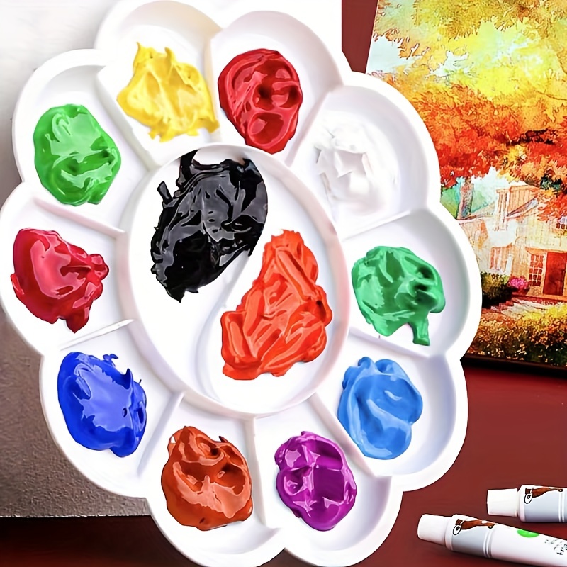 Paint Palette Plastic Painting Color Palette - Temu