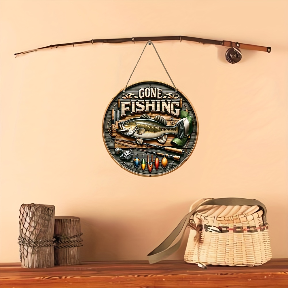 Fishing Wall Decor Rustic Cabin Hunting Fishing Signs Lake - Temu Canada