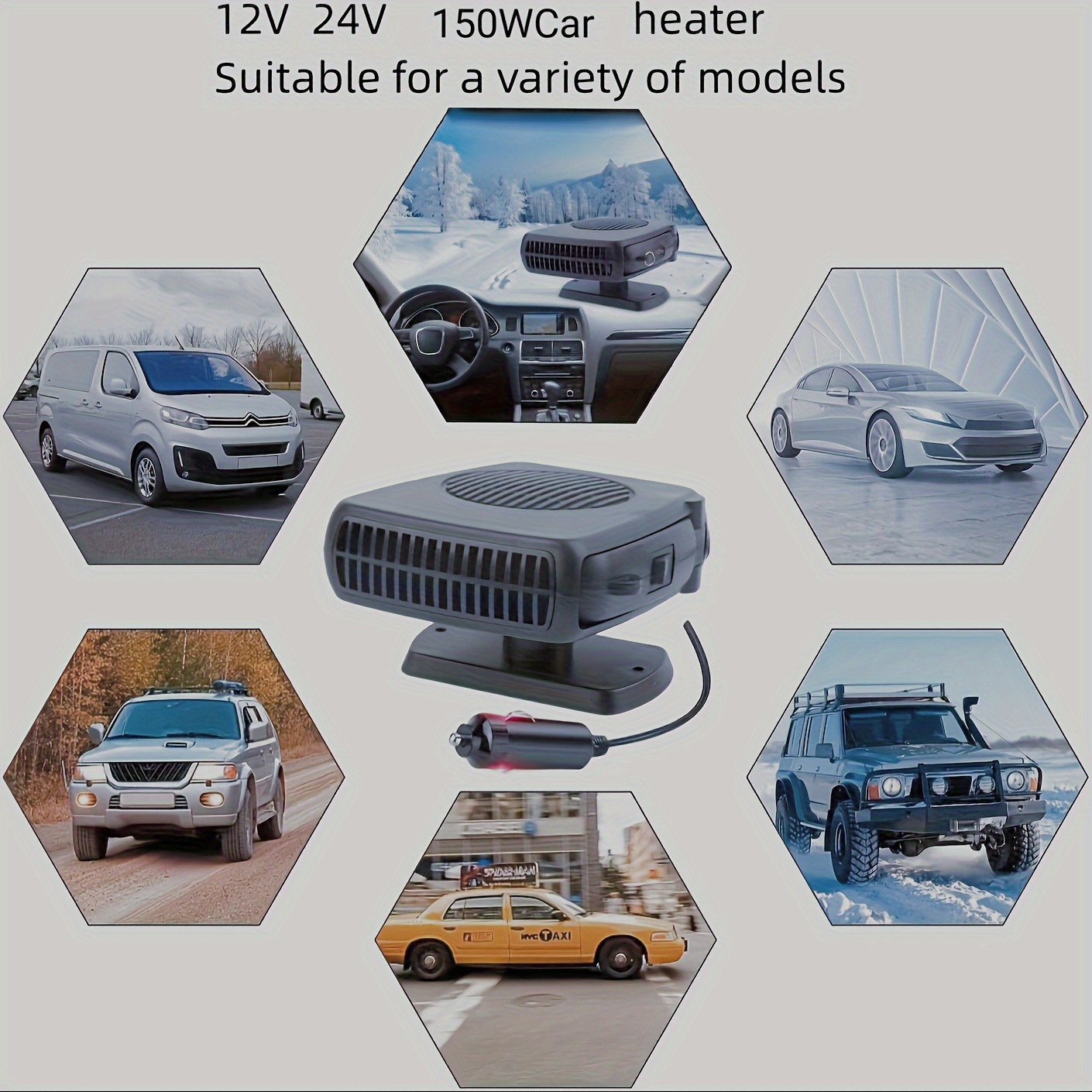 Portable Heating Car Car Heater Electric Heating - 12v/24v