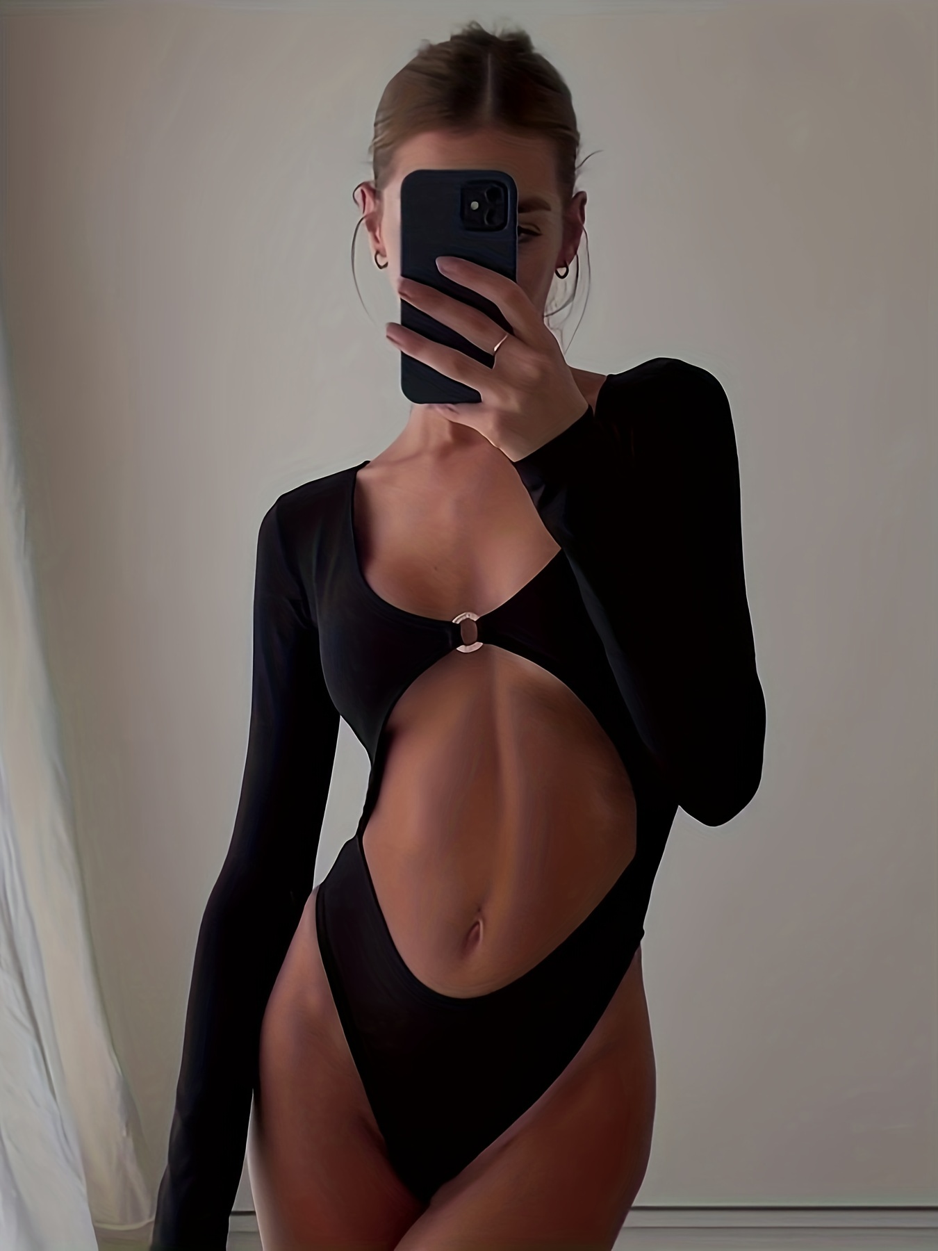 Short Sleeve Bodysuit for Women Sexy Deep V Neck Thong Bodysuit