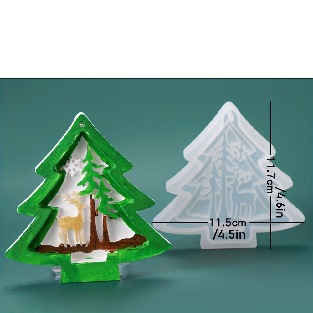 Christmas Resin Silicone Molds Christmas Tree Epoxy Molds - Temu