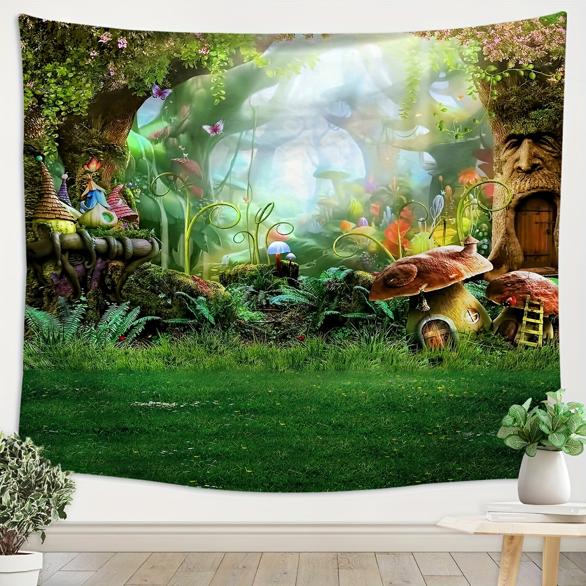 Enhanced Magical Fantasy Forest Tapestry Wall Hanging Art for Kids Room  Dorm Bedroom Magic Home Decor Gift 