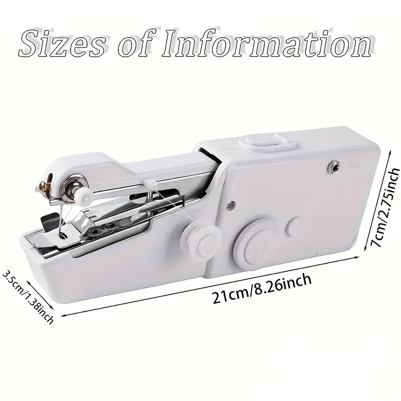 1pc handheld sewing machine mini sewing machine portable sewing machine quick handheld sewing tool essential tool for home quick repair and sewing handicrafts battery not included 1